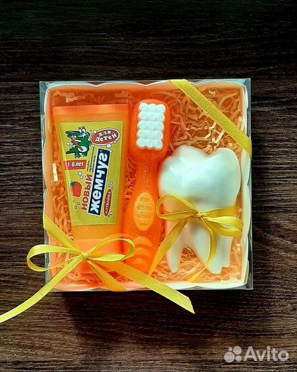 Мыло ручной работы набор зубик зубная щетка паста