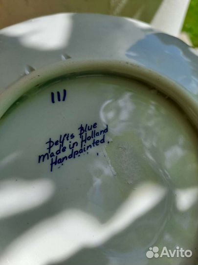 Настенная тарелка мельница/ручная роспись