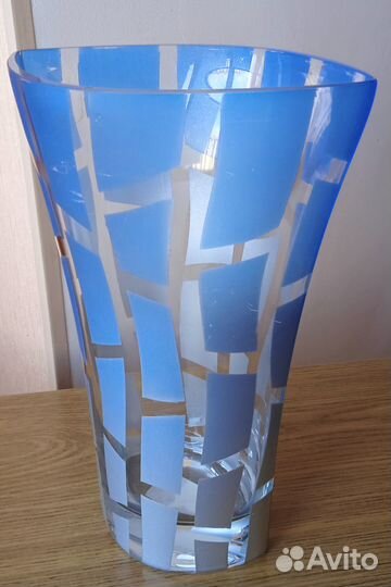 Ваза для цветов «овал»; 25 см. стекло с напылением