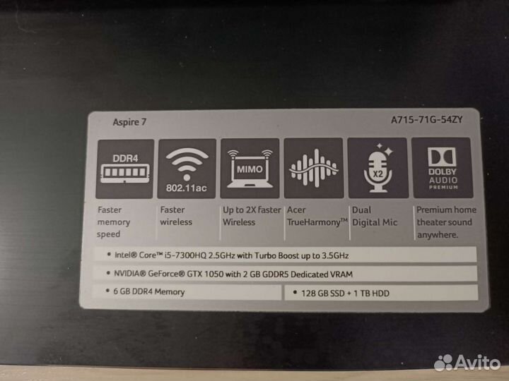 Acer Aspire 7 A715-71G-54ZY