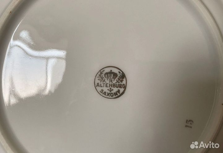 Антикварные тарелки для второго Altenburg Saxo