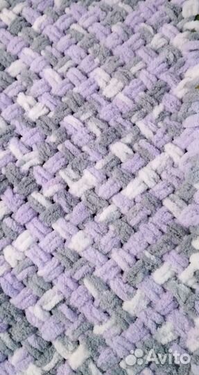 Вяжу плюшевые пледы