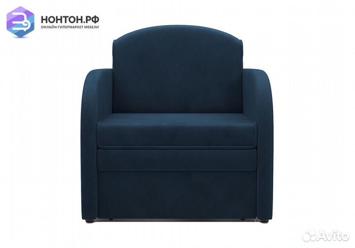 Кресло выкатное Малютка велюр темно-синий