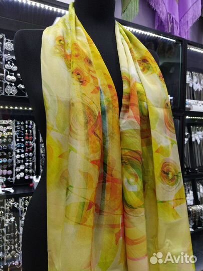 Павловопосадский шарф 10163-2, шелк