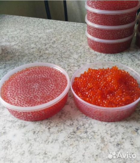 Икра красная горбуши, форели, кеты, нерки