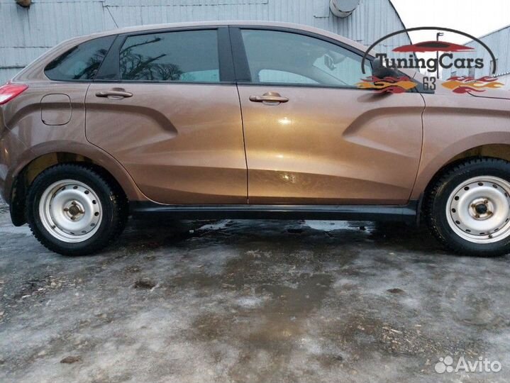 Пороги - накладки (пластиковые) Лада X-Ray