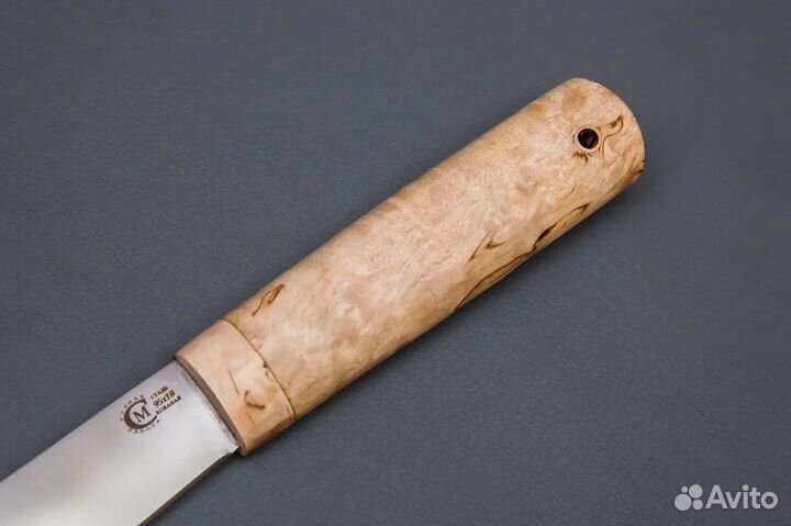 Нож Якутский малый ст.95х18, карельская береза Сем