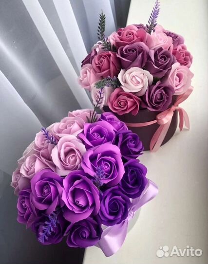 Букеты из мыльных цветов, роз