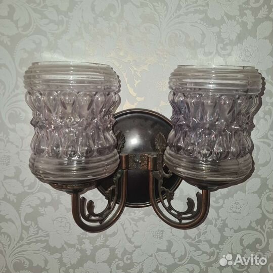 Люстра хрустальная и бра СССР