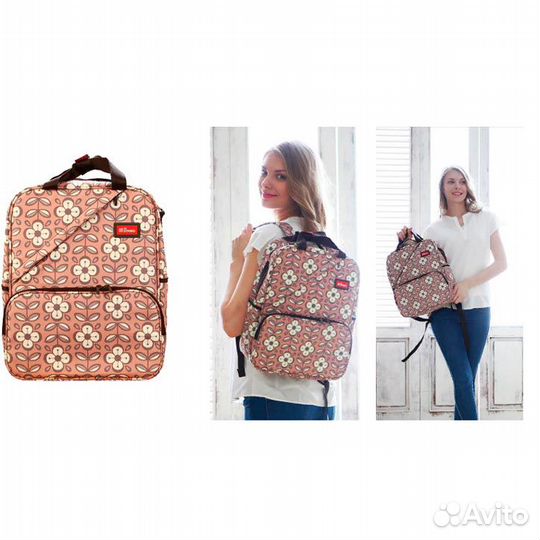 Сумка - рюкзак для родителей, светло-коричневый