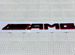 Логотип AMG на багажник черный с красным