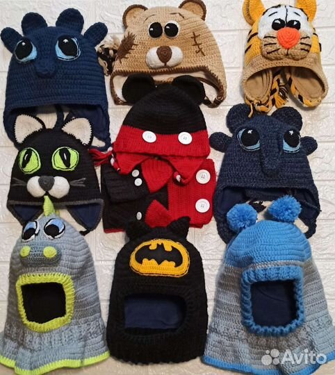 Шапка вязанная для мальчика (внутри разные)