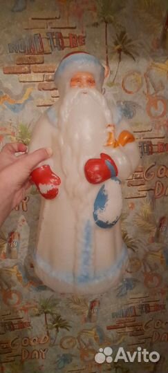 Дед мороз СССР пластик пластмассовый