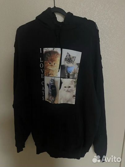 Худи balenciaga i love cats