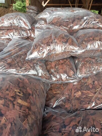 Мульча кора сибирской лиственницы