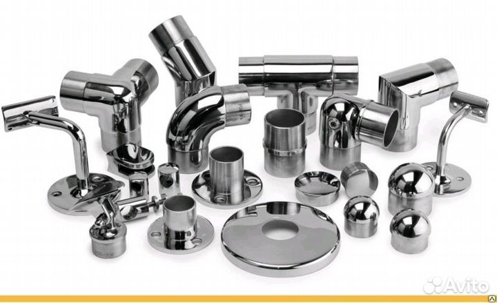 Комплектующие, фурнитура для перил из нержавейки