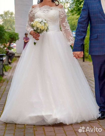 Свадебное платье 46 48 новое