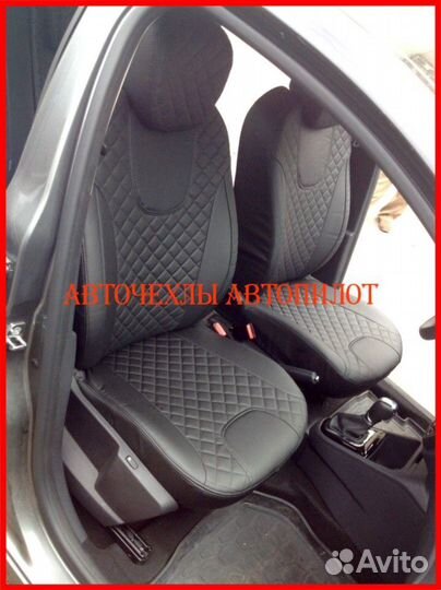 Чехлы Автопилот Renault Kaptur из экокожи чёрные