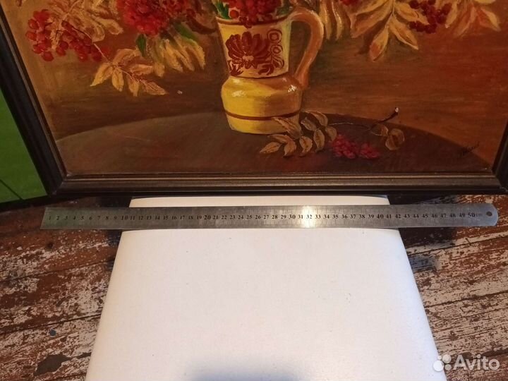 Картина маслом на двп, подпись художника Г. Исаев