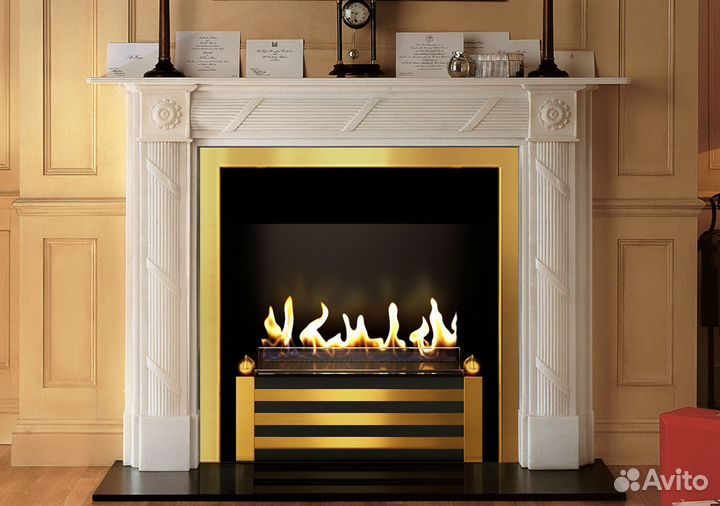 Биокамин в мраморном портале Firezo Elegante