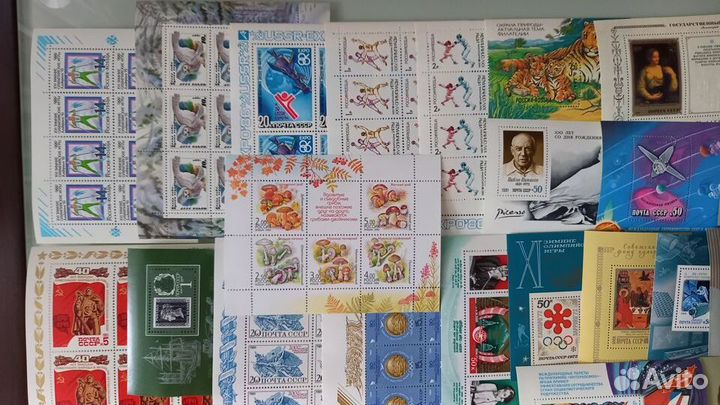 Малые листы и блоки СССР и России 62 шт -За Все