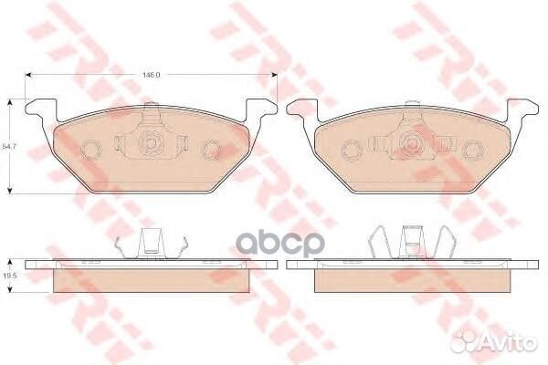 Колодки тормозные дисковые перед GDB1984 TRW