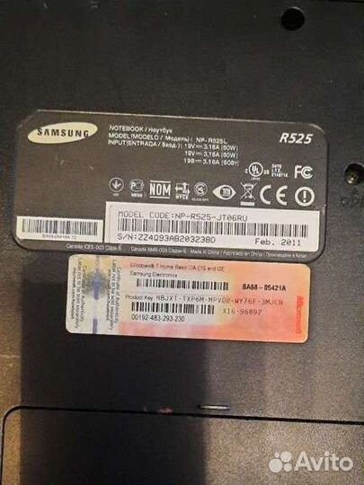 Ноутбук samsung на запчасти