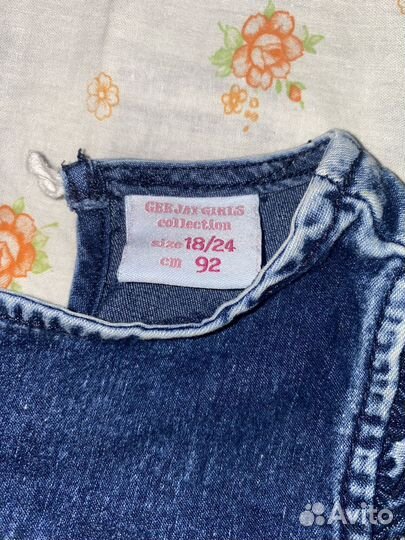 Джинсовый сарафан для девочки 92р