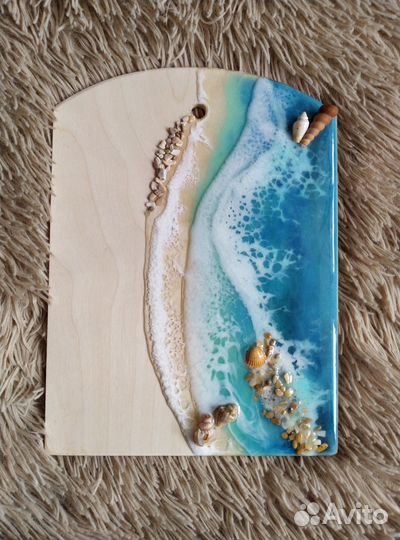 Сервировочная доска со смолой