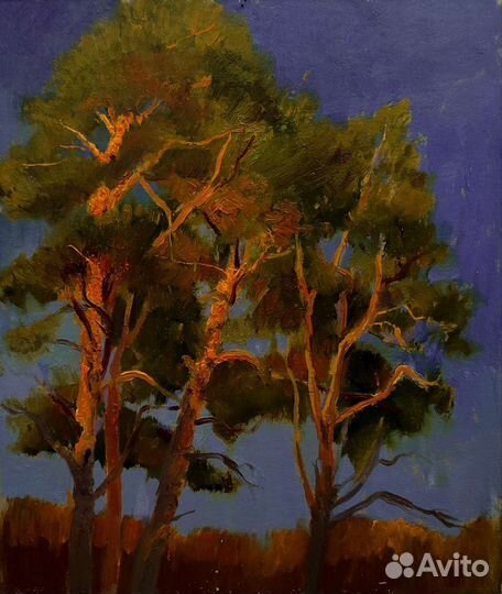 Картина маслом закат