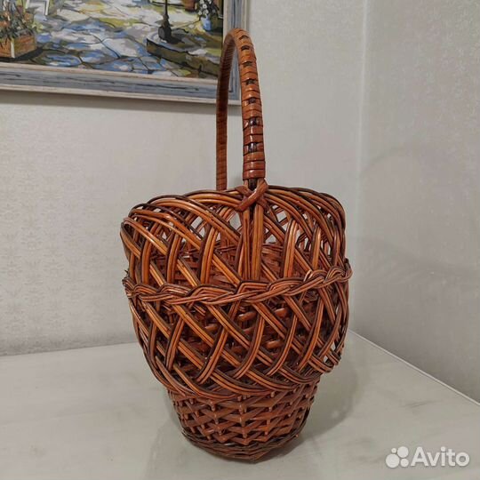 Корзина плетеная большая
