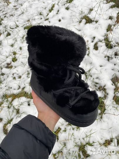 Луноходы меховые Moon Boot type