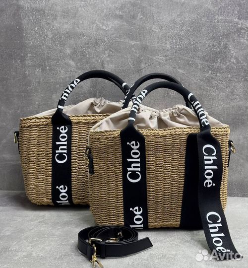 Сумка плетеная chloe женская
