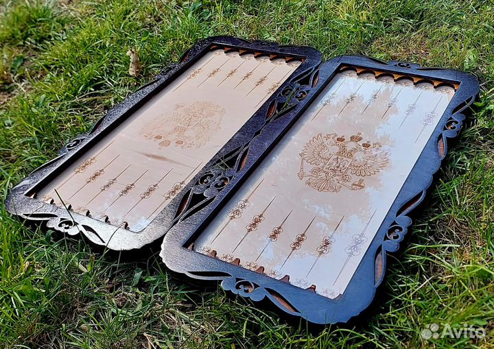 Нарды со стеклом на игровом поле