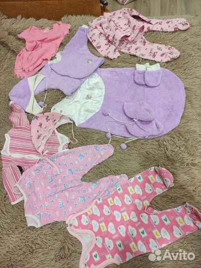 Конверт на выписку и вещи для девочки