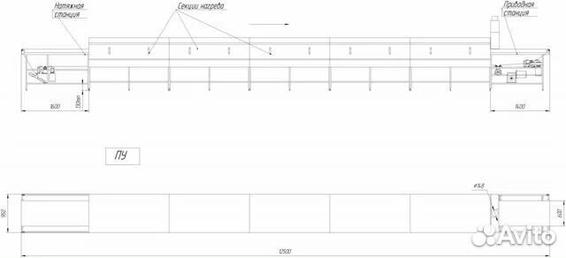 Печь кондитерская тефлоновая лента