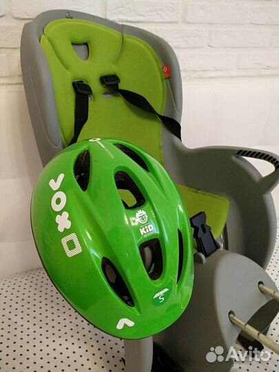 Велосипедное кресло заднее,детское, до 22 кг+шлем