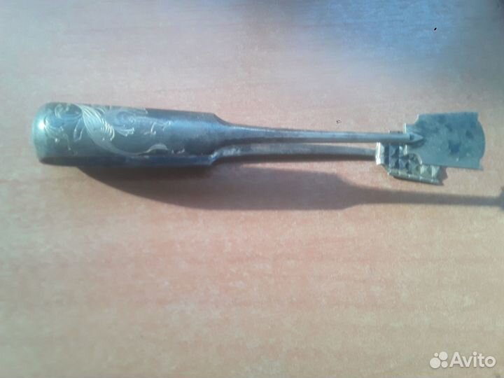 Щипцы 84 проба серебро позолота штихель