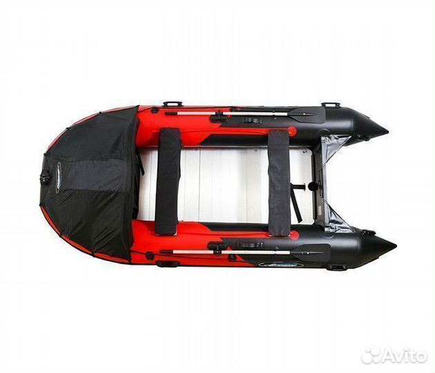 Надувная лодка gladiator C400AL черный/красный