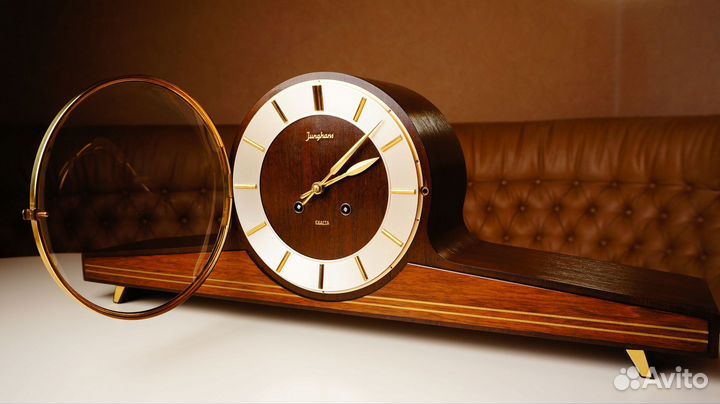 Настольные каминные часы Junghans Exacta, Германия