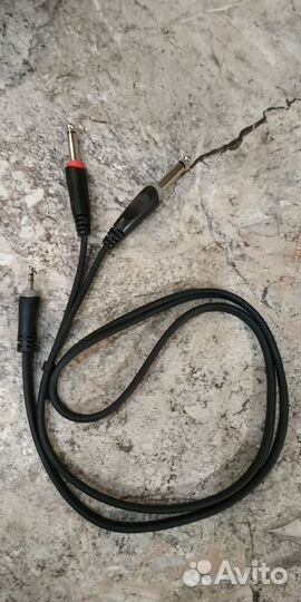 Кабель Mini-Jack 3.5 - 2 Jack 6.3 1 метр