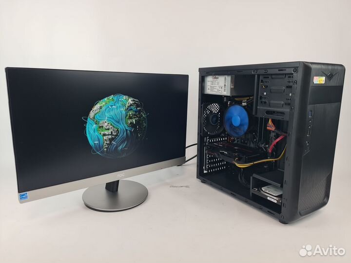 Сборка r5 2600, RX 6600 + Full HD монитор Aoc