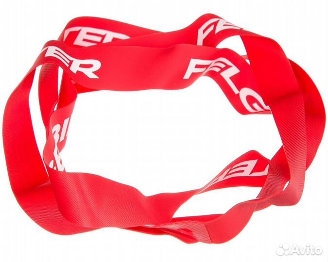 Лента ободная красная с белым логотипом для 26