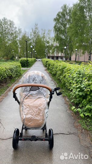 Коляска 2 в 1 экокожа