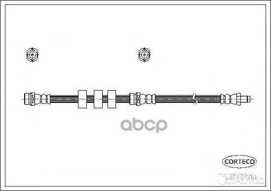 Шланг тормозной перед Corteco