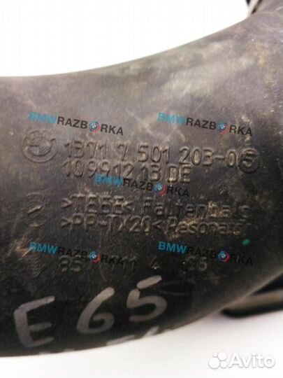 Гофра инжектора BMW 7 E65/E66/E67 2003 13717501203