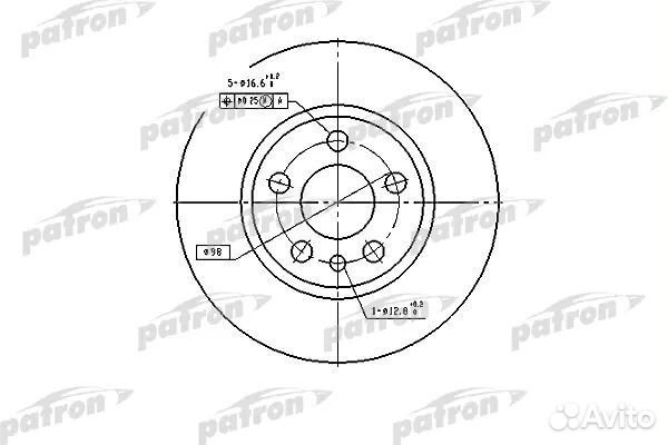 Patron PBD2754 Тормозной диск