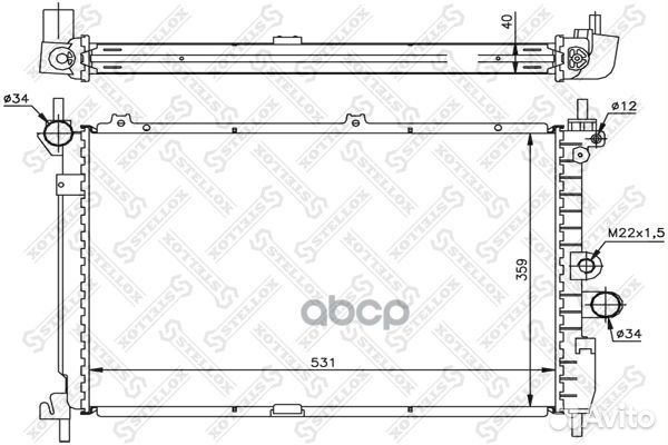 10-26069-SX радиатор системы охлаждения Opel A