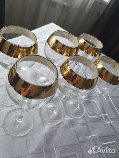 Фужеры бокалы для шампанского, вина и коньяка
