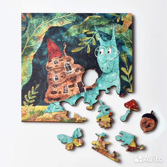 Деревянные пазлы и игрушки из дерева mozai